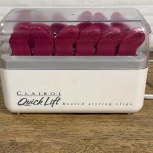 Clairol Quick Lift Heated Styling Clips 1993 L-12 Tested Working Vintage